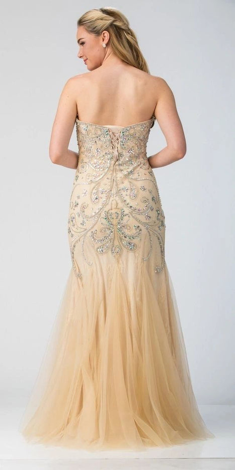 Strapless Mermaid Prom Dress