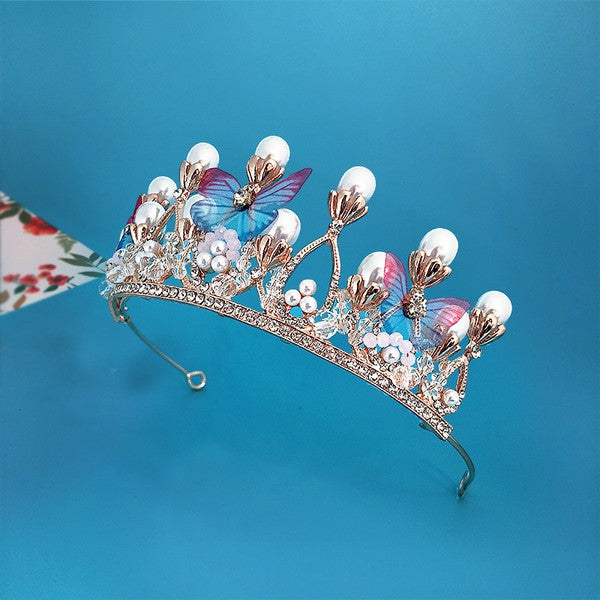 Butterfly Rhinestone Crown