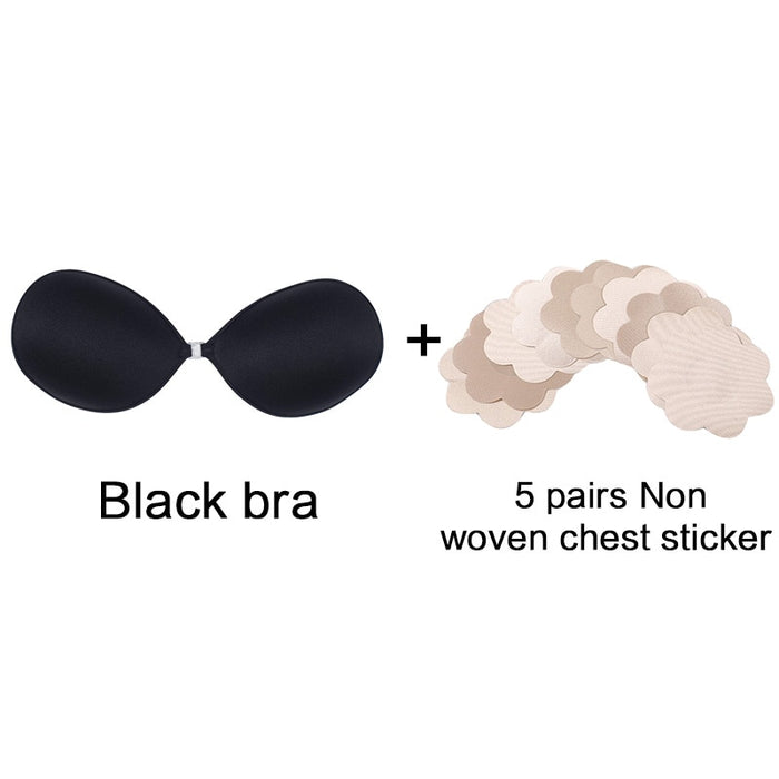 Cheap Invisible Push Up Bra Backless Strapless Bra Seamless Front